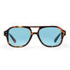 COCAS TURTLE BROWN WITH LIGHT BLUE LENS