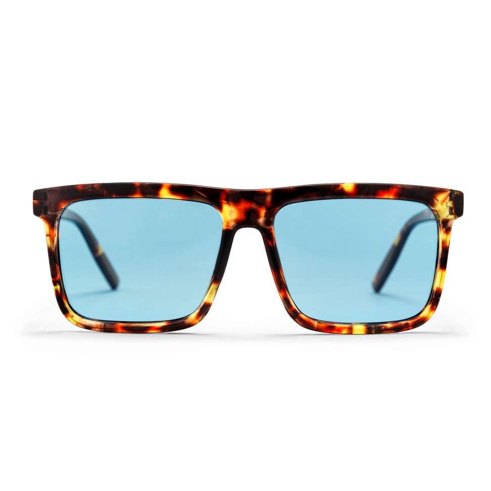 BRUCE TORTOISE WITH LIGHT BLUE LENS